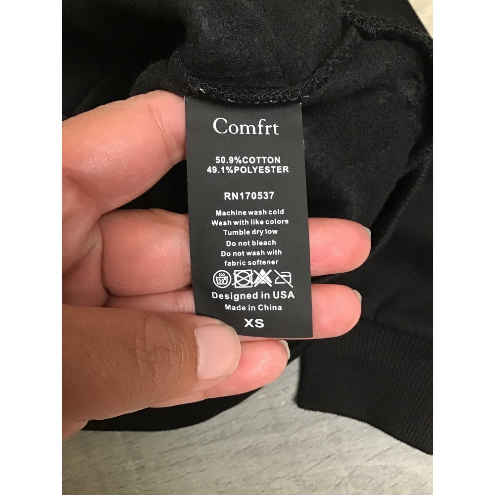 Comfrt Kids Onyx Black Long Sleeve Signature Hoodie Size XS NWT - Picture 8 of 11